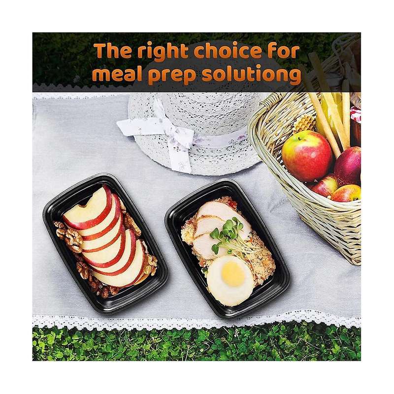 50 Pack 1000ml Meal Prep Container,lunch Bento Fruit Box with Lids,portable Lunch Food Storage Cont