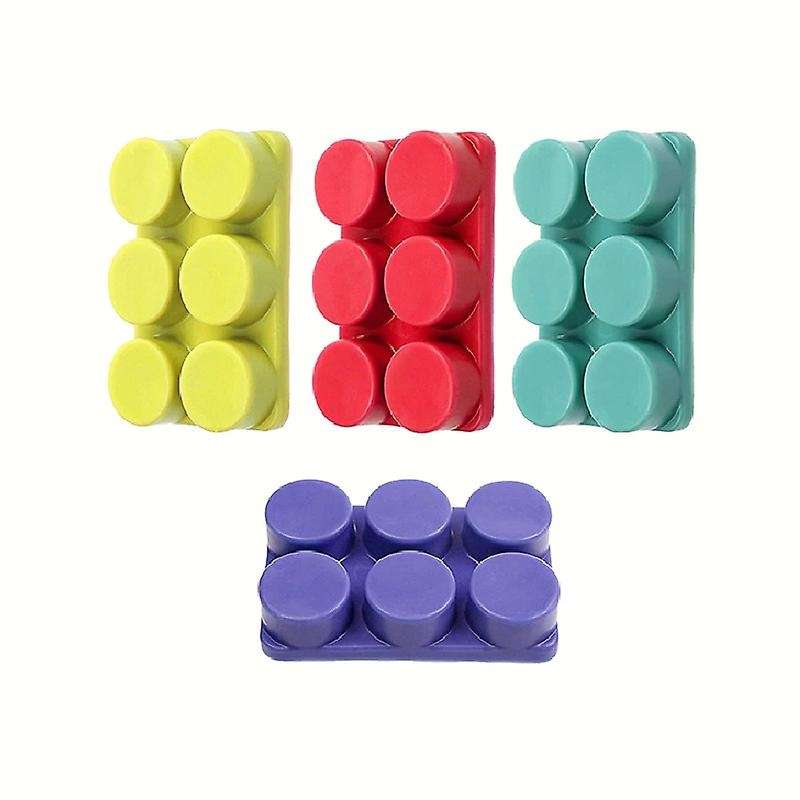 50 Pack Wax Melt Containers-6 Cavity Clear Empty Plastic Wax Melt Round Clamshells for Wax Melts Can