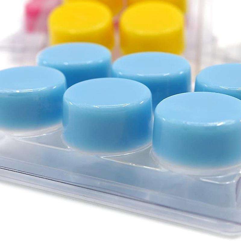 50 Pack Wax Melt Containers-6 Cavity Clear Empty Plastic Wax Melt Round Clamshells for Wax Melts Can