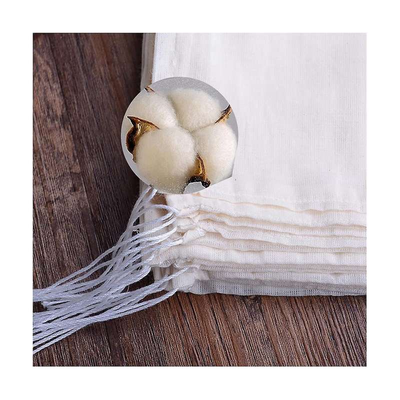 50 Pcs 4 X 6 Inches Cotton Muslin Bags, Reusable Drawstring Bags for Tea, Cheesecloth Sachet Bags F