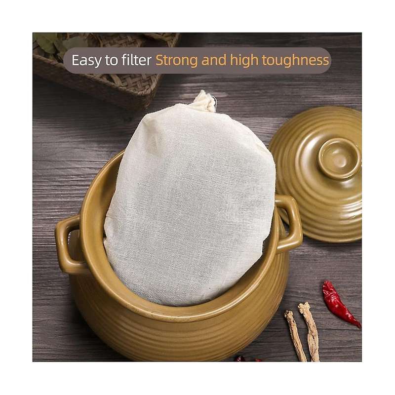 50 Pcs 4 X 6 Inches Cotton Muslin Bags, Reusable Drawstring Bags for Tea, Cheesecloth Sachet Bags F
