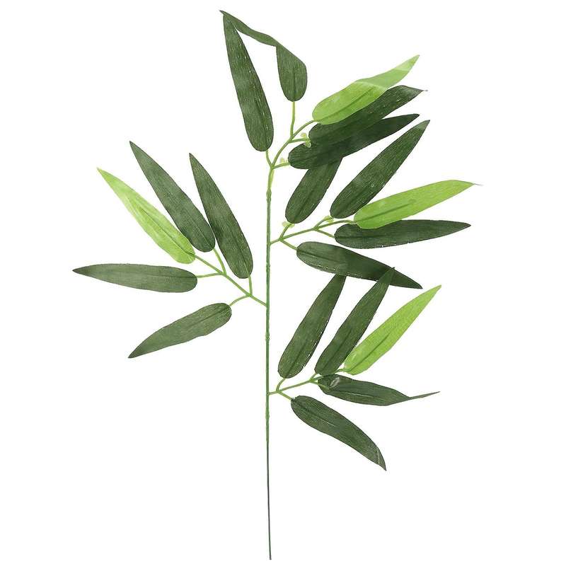 50 PCS Artificial Green Bamboo Leaves Green Plants Greenery Leaves for Home Hotel Office Party Deco