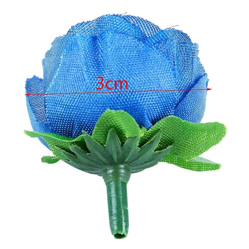 50 Artificial Roses, 3 Cm Tall, Wedding Decoration, Navy Blue