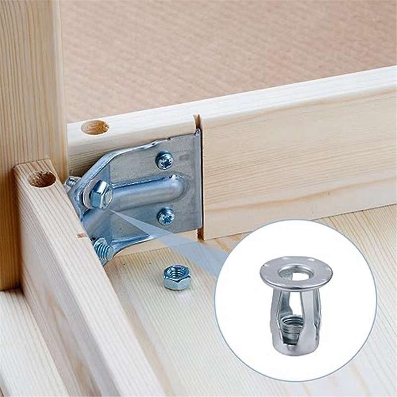50 Pcs Jack Flange Short Nuts Petal Nuts Expansion Nuts for 4x20 Petal Nuts Hollow Wall Iron Skin Li