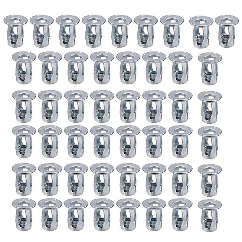50 Pcs Jack Flange Short Nuts Petal Nuts Expansion Nuts for 4x20 Petal Nuts Hollow Wall Iron Skin Li