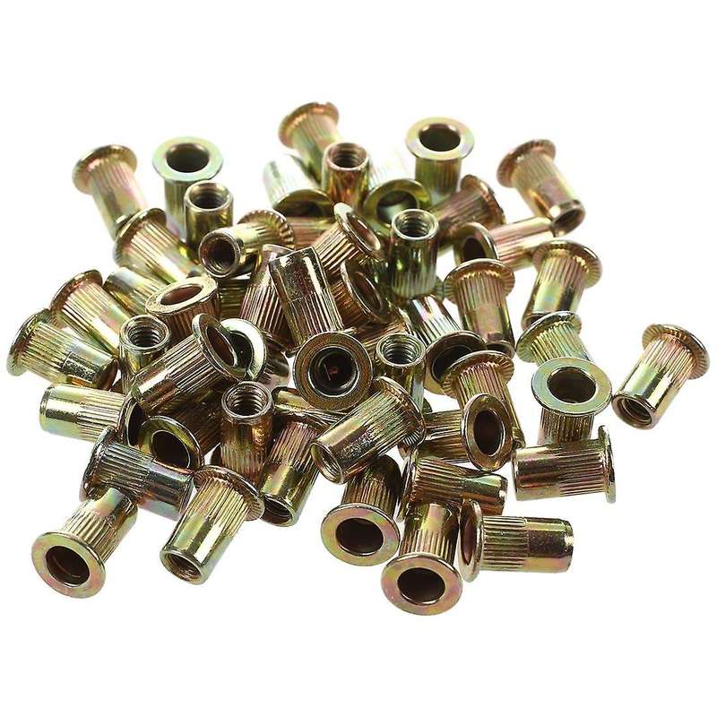 50 Pcs M10/m12/m8//m6// Flat Head Nut Furniture Decoration Instrument ()