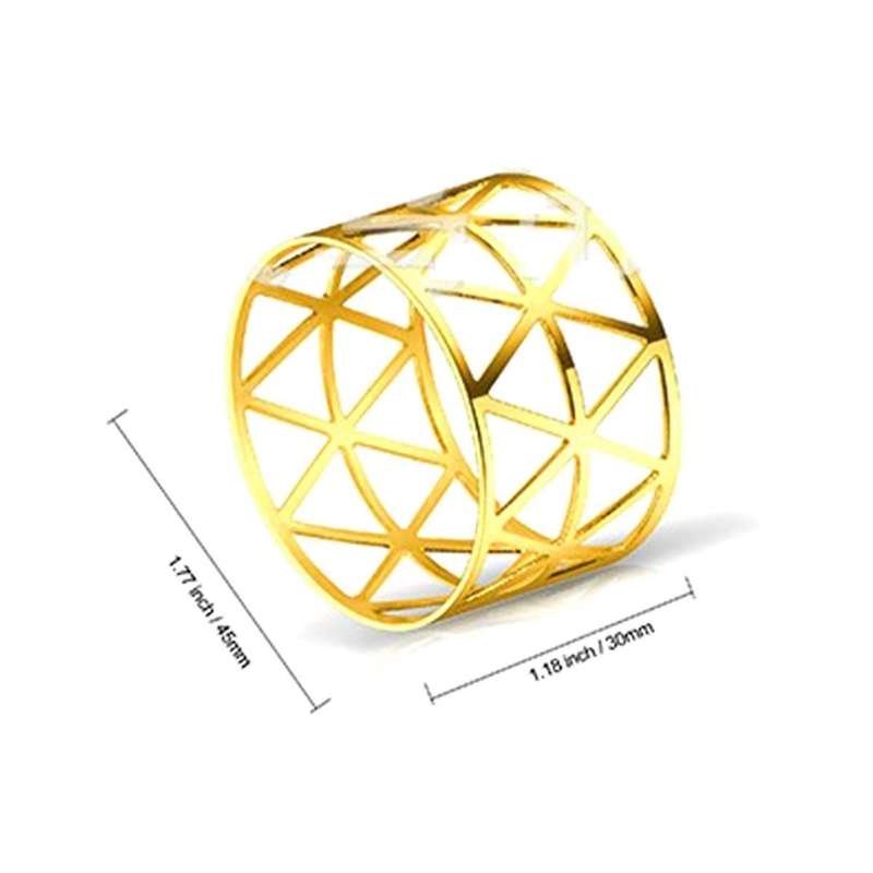 50 Pcs Gold Napkin Rings Metal Napkin Rings Holders Hollow Out Devise Delicate Napkin Rings Bulk for