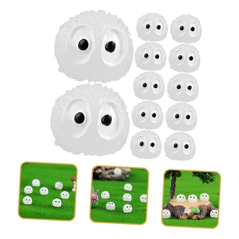 50 Pcs Micro-Landscape Owl Lawn Statues Miniatures Animal Decor Mini Glow in the Dark Statue Garden