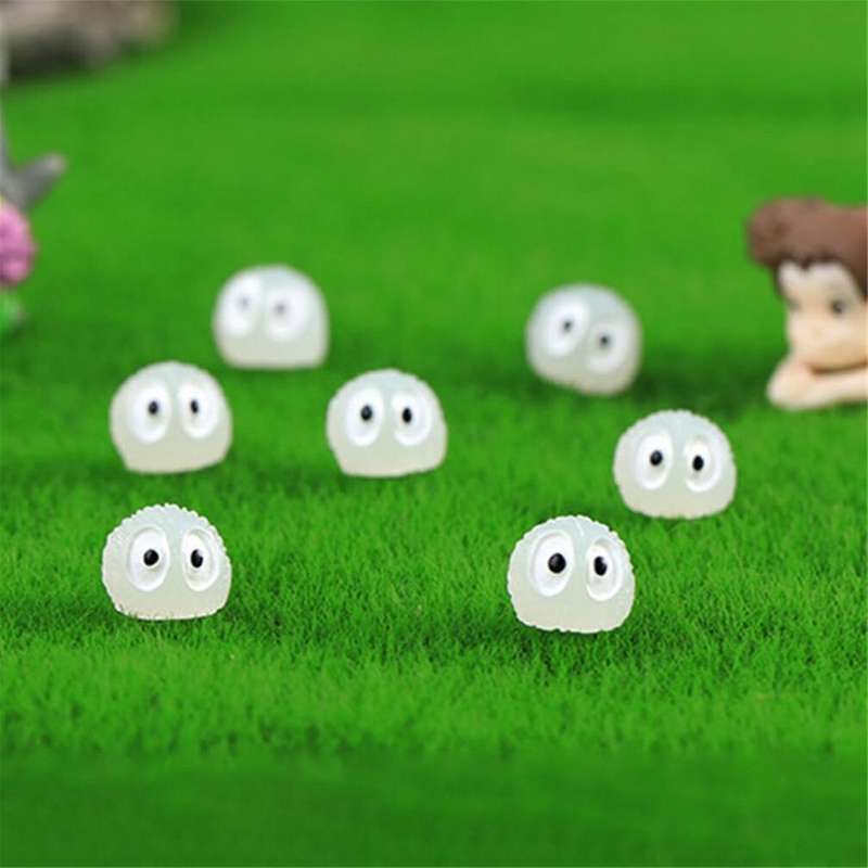 50 Pcs Micro-Landscape Owl Lawn Statues Miniatures Animal Decor Mini Glow in the Dark Statue Garden