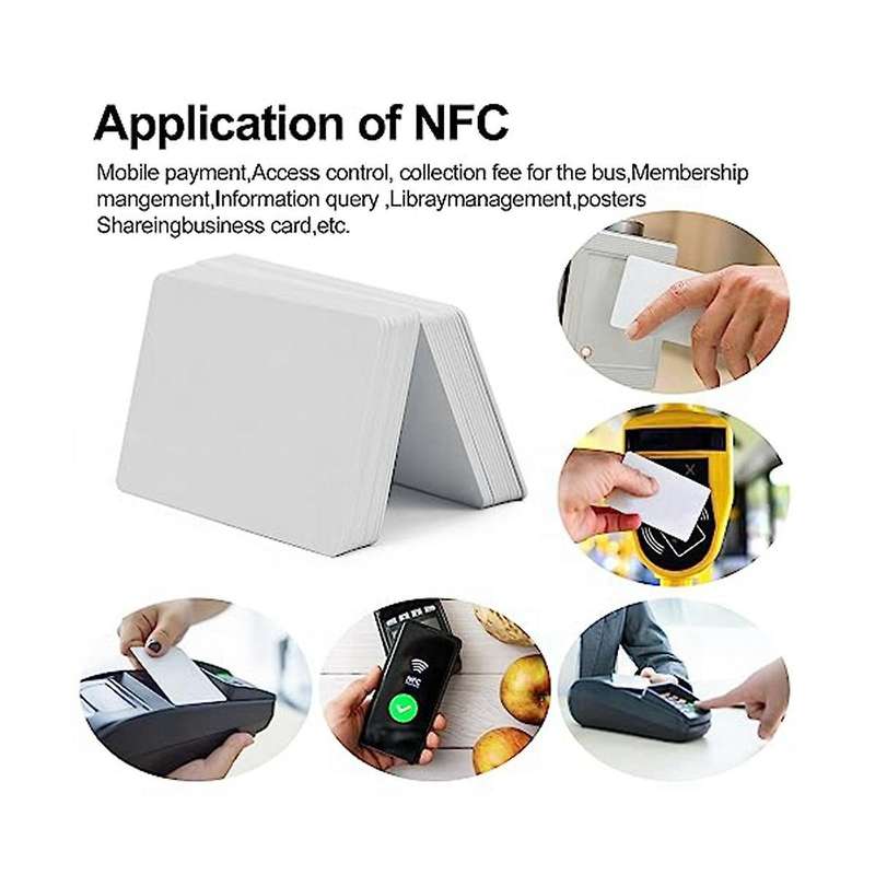 50 Pcs Nfc Cards Blank 215 Nfc Cards 215 Tags Rewritable Nfc Cards 504 Bytes Memory for All Nfc Enab
