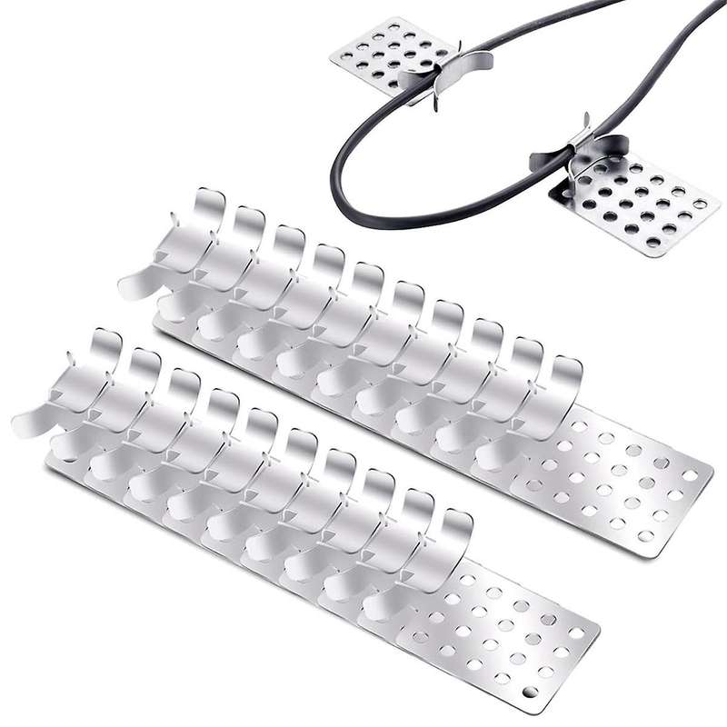 50 Pcs Roof De-icing Cable Clips Heat Cable Roof Clip Aluminum Roof Clips Outdoor Fast Easy Deicing