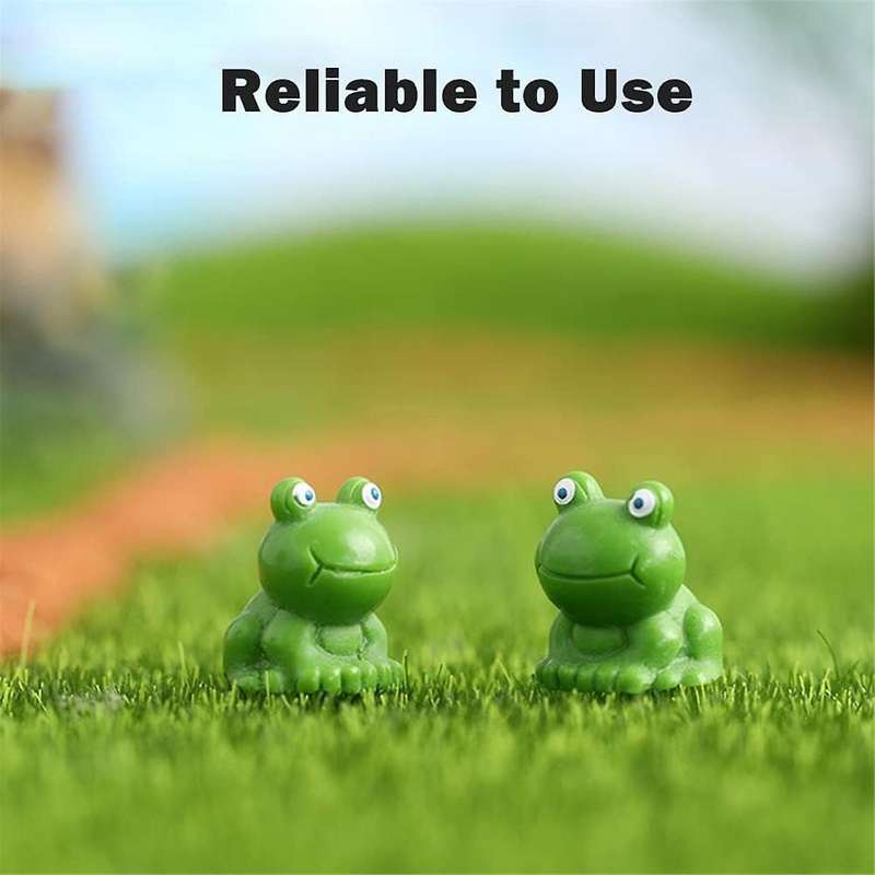 50 Pcs Mini Frogs Garden Decor Resin Green Frog Miniature Figurines, Frogs Animals Model Fairy Garde