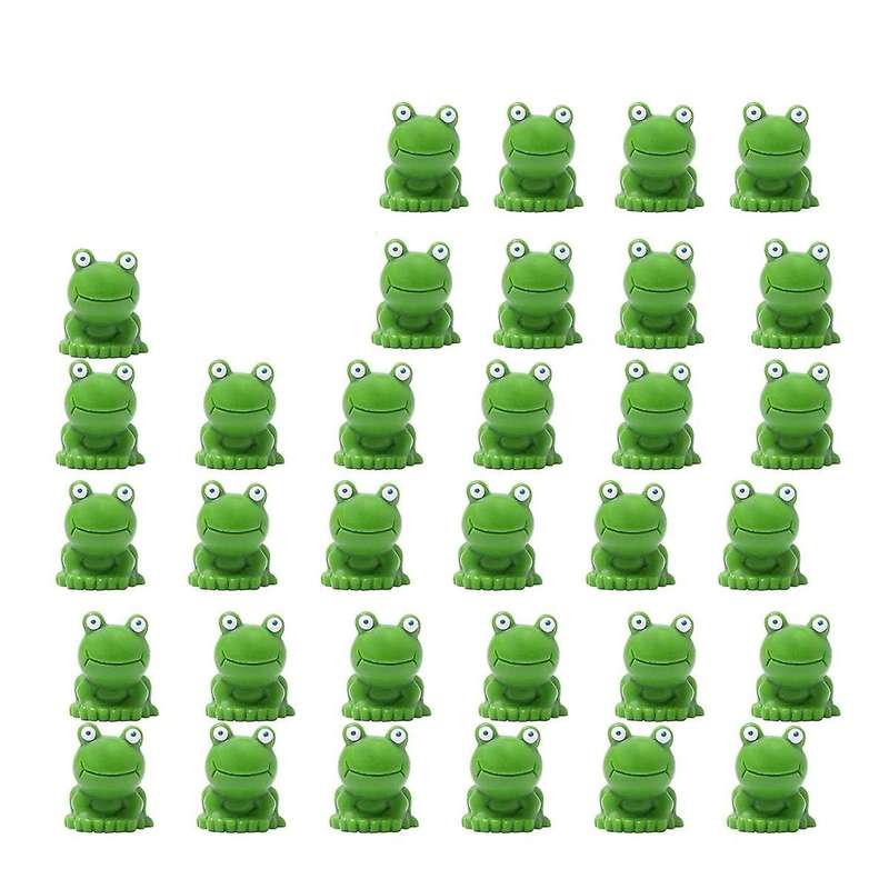 50 Pcs Mini Frogs Garden Decor Resin Green Frog Miniature Figurines, Frogs Animals Model Fairy Garde