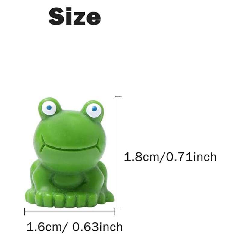50 Pcs Mini Frogs Garden Decor Resin Green Frog Miniature Figurines, Frogs Animals Model Fairy Garde