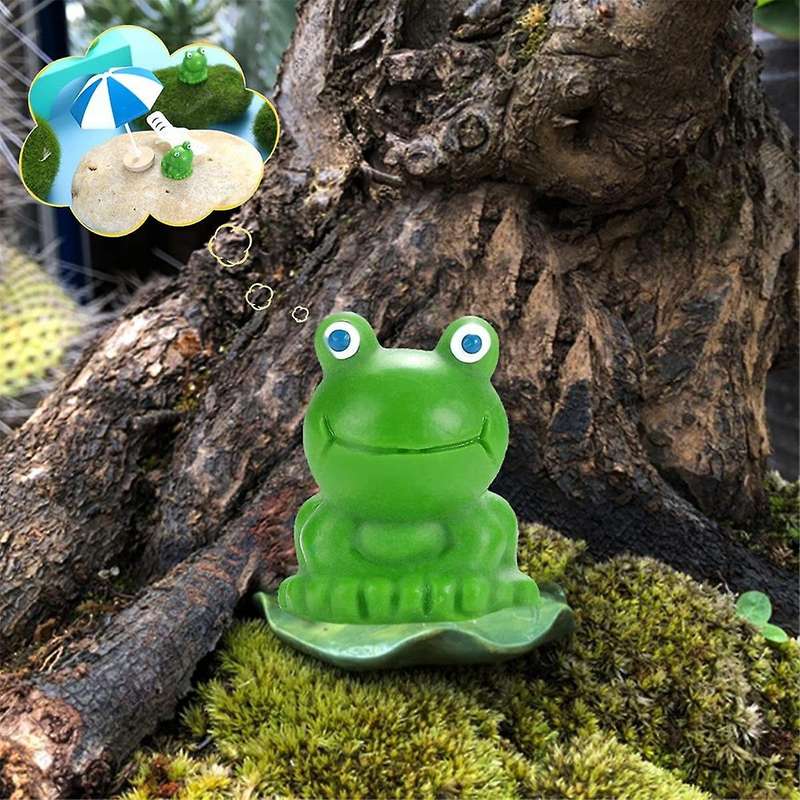 50 Pcs Mini Frog Garden Decor Green Frog Figurines Miniature Home Decor Tiny Plastic Frogs Fairy Gar