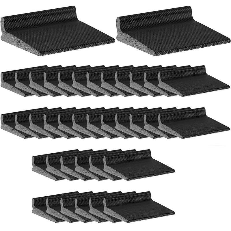 50 Pieces Door Corner Seal, Self Adhesive Frame Door Corner Seals for Noise Isolation and Weather Pr