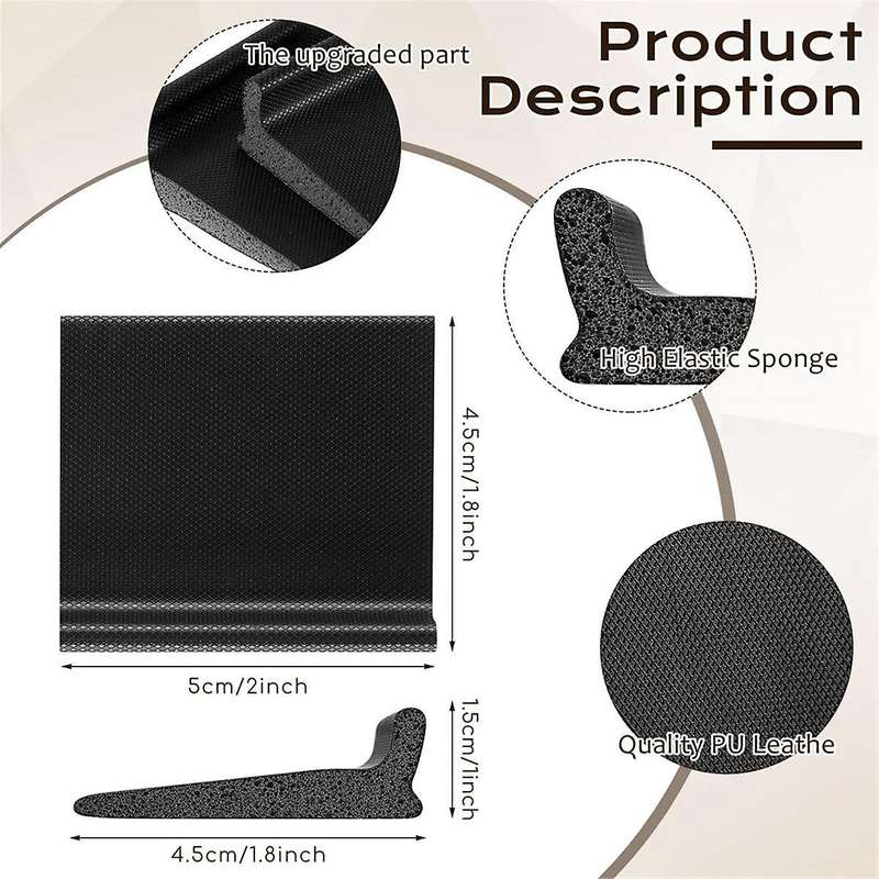 50 Pieces Door Corner Seal, Self Adhesive Frame Door Corner Seals for Noise Isolation and Weather Pr