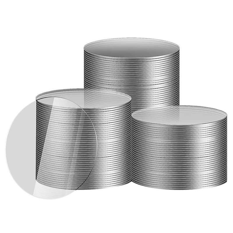 50 Pieces Clear Acrylic 0.08 Inch Thick Round Acrylic Blanks Acrylic Discs Round Acrylic Panel For