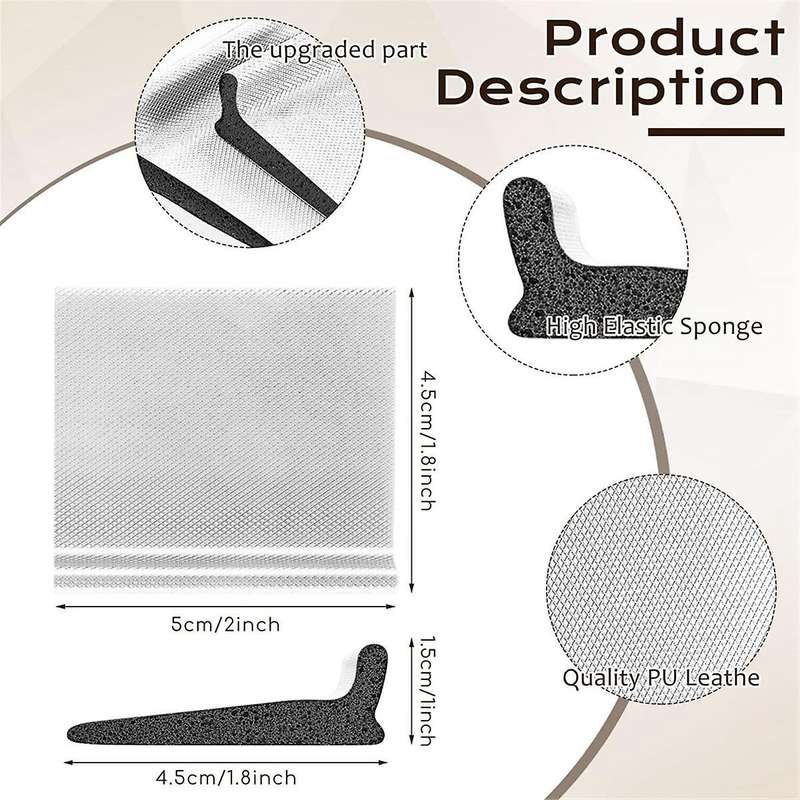50 Pieces Door Corner Seal, Self Adhesive Frame Door Corner Seals for Noise Isolation and Weather Pr