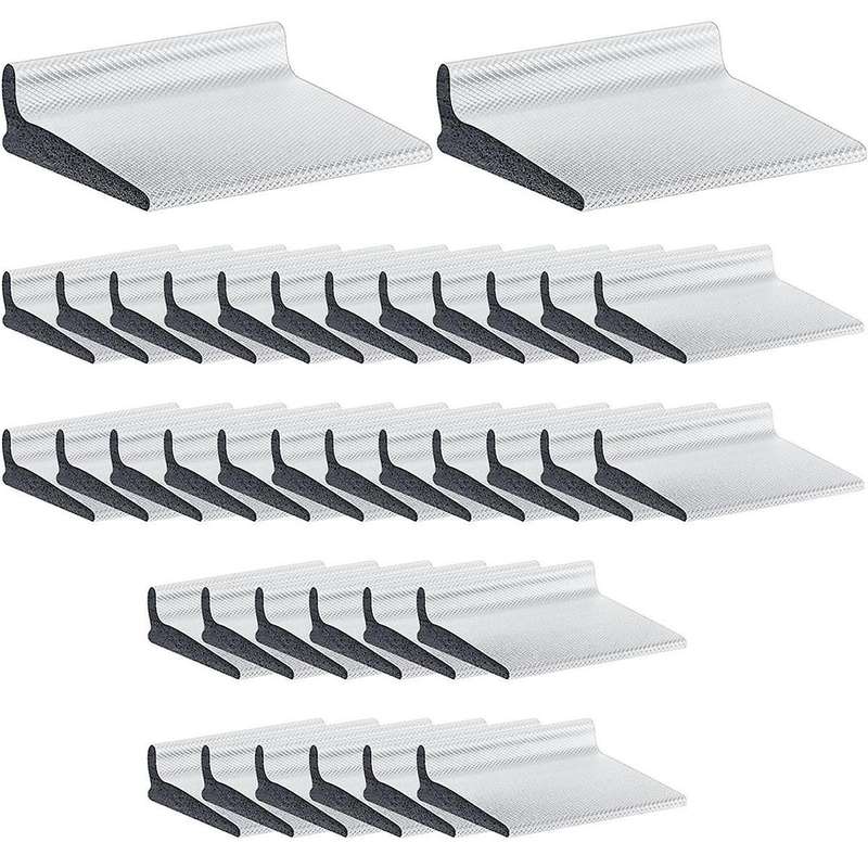 50 Pieces Door Corner Seal, Self Adhesive Frame Door Corner Seals for Noise Isolation and Weather Pr