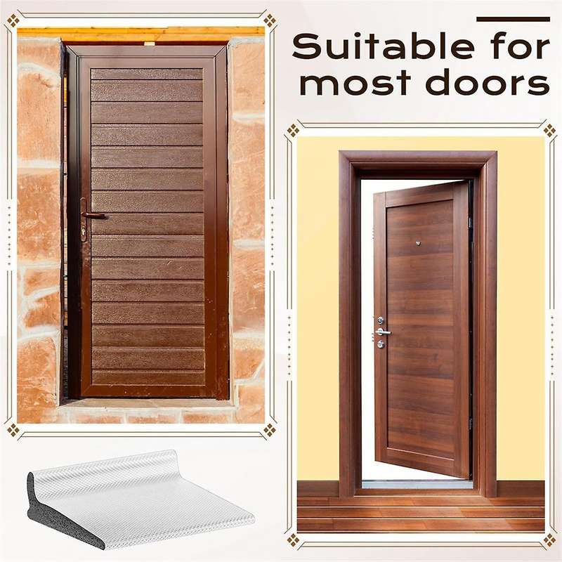 50 Pieces Door Corner Seal, Self Adhesive Frame Door Corner Seals for Noise Isolation and Weather Pr