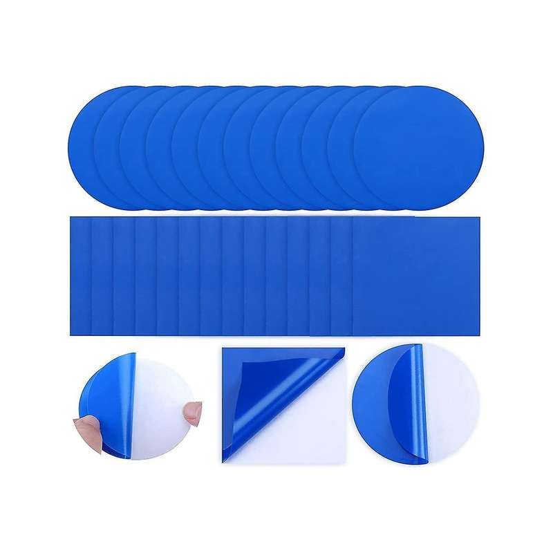 50 Self Adhesive Pvc Pool Patch Repair Kit Square Round Air Mattress Patch for Pools Boat Inflatabl
