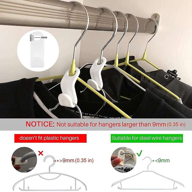 50 Plastic Hooks Stacking Hooks Space-Saving Storage Racks Suitable for Heavy-Duty Clothes Closets
