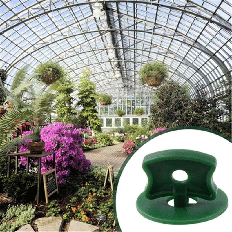 50 Sets Clips Washer Set for Aluminium Greenhouse Insulation Netting Shading, Green