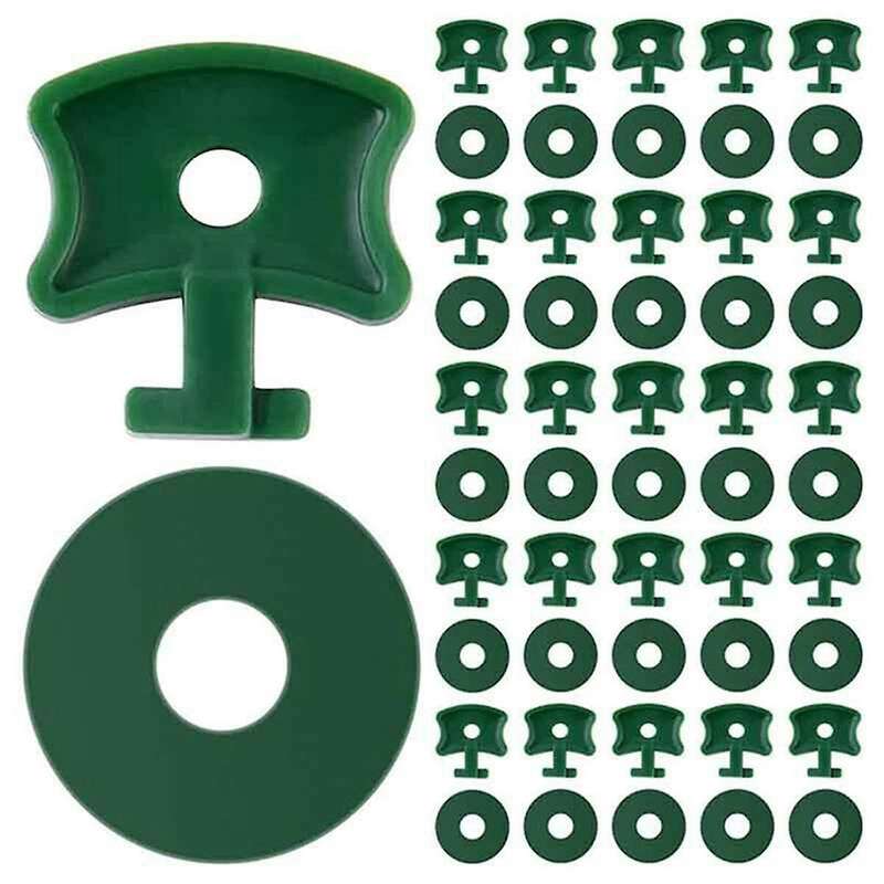 50 Sets Clips Washer Set for Aluminium Greenhouse Insulation Netting Shading, Green