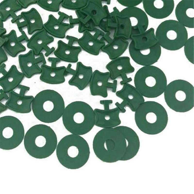 50 Sets Clips Washer Set for Aluminium Greenhouse Insulation Netting Shading, Green