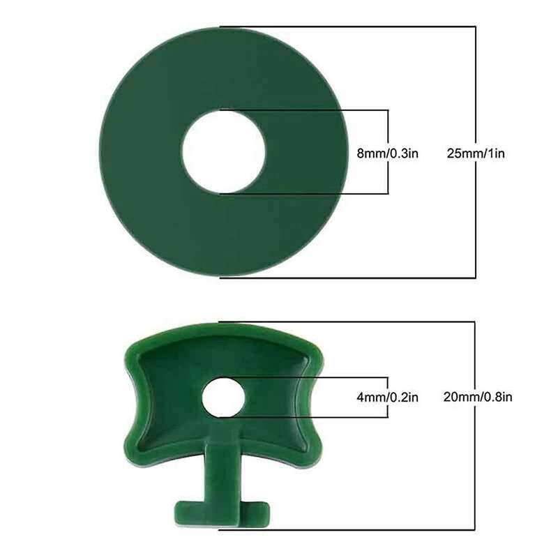 50 Sets Clips Washer Set for Aluminium Greenhouse Insulation Netting Shading, Green