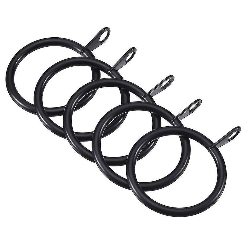 50 Set Metal Curtain Rings Drapery Curtain Hanging Rings with Plastic Curtain Hooks for Curtains An