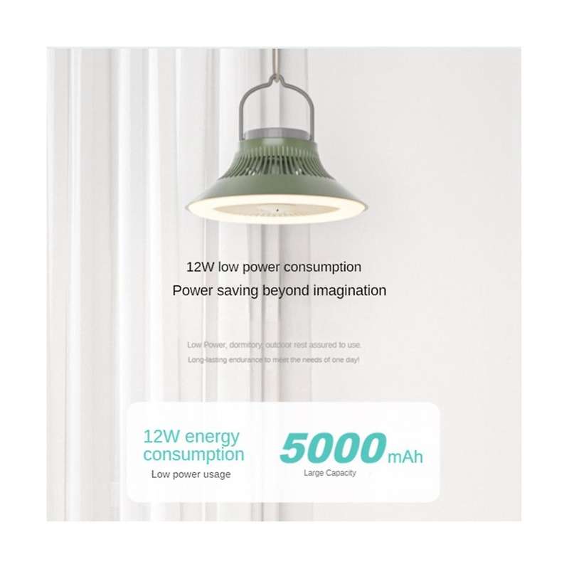 5000mah Camping Fan Rechargeable Desktop Portable Circulator Wireless Ceiling Electric Fan with Powe