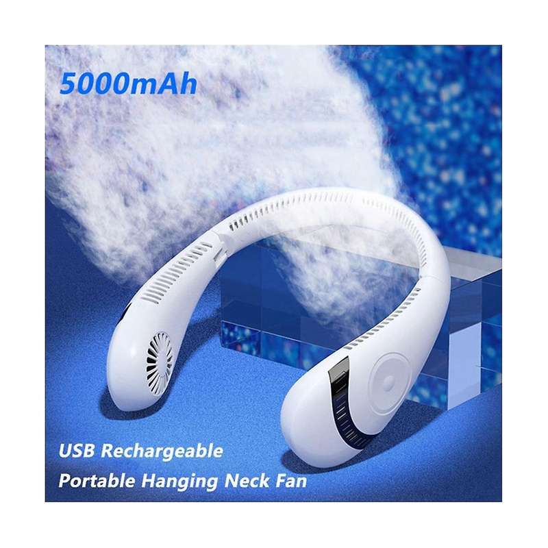 5000mah Hanging Neck Fan Lazy Foldable Small Portable Charging Head Wearing Hanging Neck Portable F