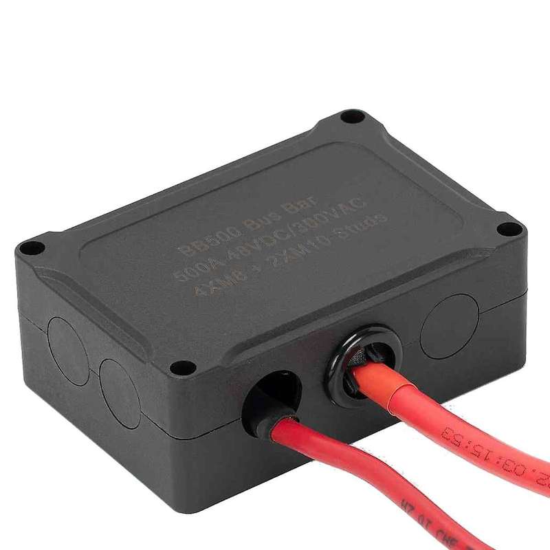 500a Marine Bus Bar 48v Automotive Power Distribution Block Big Current 6 Studs Plastic Cover for Ca
