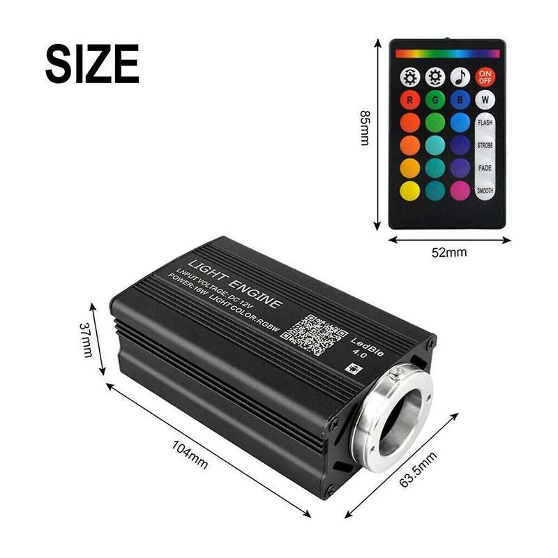 500pcs Fiber Optic Car Home Headliner Star Light Kit Roof Ceiling Lights Remote