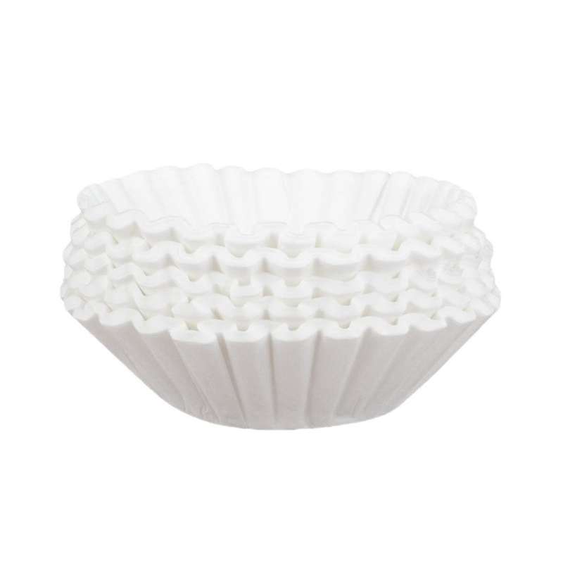 500pcs Basket Coffee Filter Coffee Machine Filter Paper, Suitable for 8-12 Cups Coffee Machine, Whit