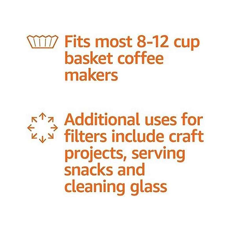 500pcs Basket Coffee Filter Coffee Machine Filter Paper, Suitable for 8-12 Cups Coffee Machine, Whit
