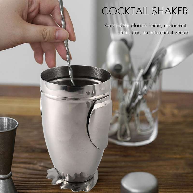 500Ml Shaker, Penguin Stainless Steel Bar Bartender Drink Mixer Shaker Pot,Wine Bottle,Wine Accessor