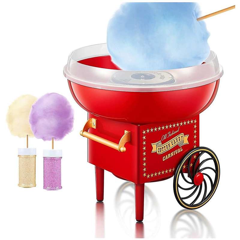 500W Retro Cotton Candy Machine Cotton Candy Machine with Non-Stick Plates, Funny Gift for Kids, EU