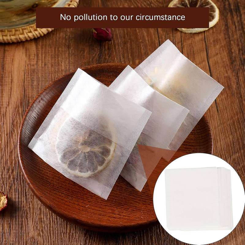 500pcs Non-woven Empty Teabags String Heat Seal Filter Paper Loose Tea Bag