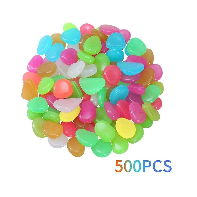 500pcs Luminous Stone Glow In The Dark Garden Rocks Glowinthedark for Walkways Garden Path Patio Law