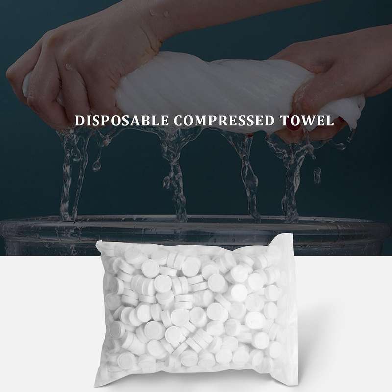 500Pcs Soft Cotton Disposable Compressed Towel Wipes Travel Tissue