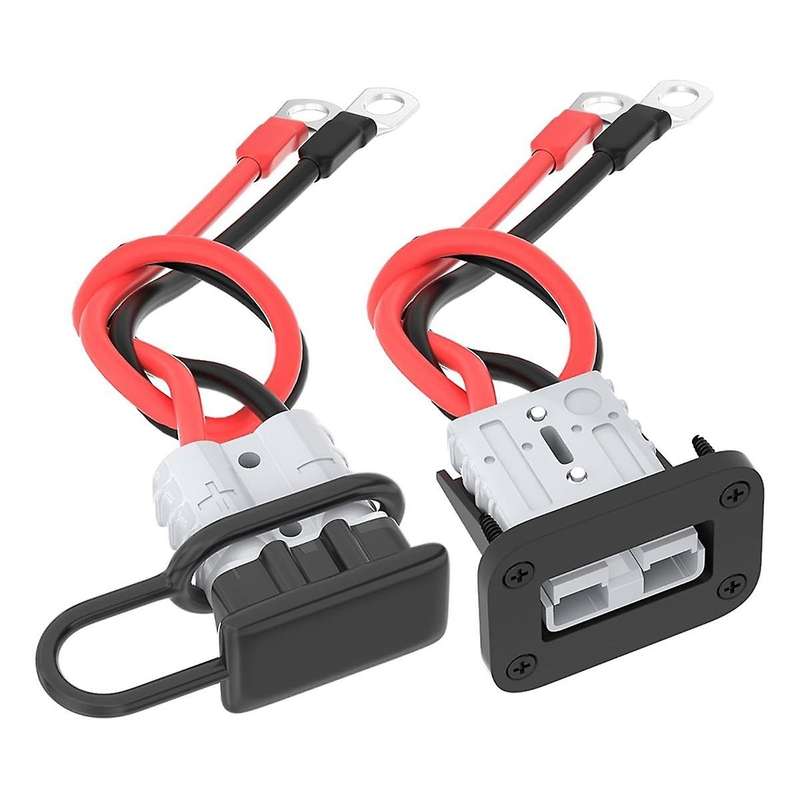 50A Battery Quick Disconnect Connector with 8AWG Wire and Mounting Bracket Extension Cable Connecto