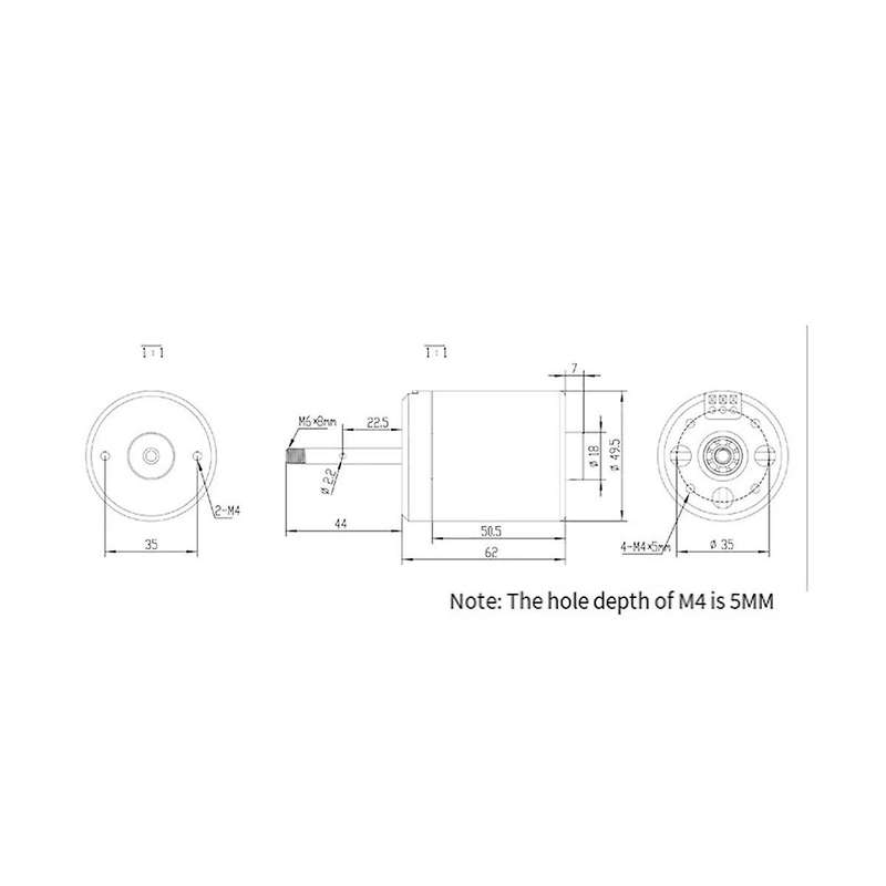 5062 160kv Motor Ip68 Waterproof Treatment Of Vacuum Sealing Coil Brushless Motor for Direct Drive w