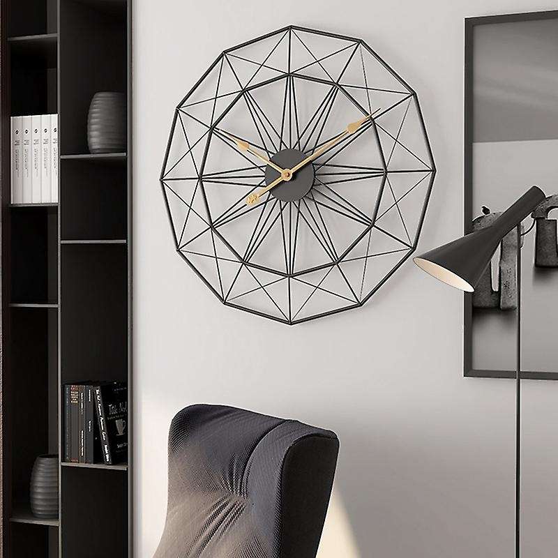 50cm Retro Nordic Type Iron Art Silent Hanging Wall Clock Mute Hanger Clocks Room Bedroom Decor New
