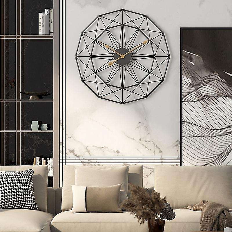 50cm Retro Nordic Type Iron Art Silent Hanging Wall Clock Mute Hanger Clocks Room Bedroom Decor New