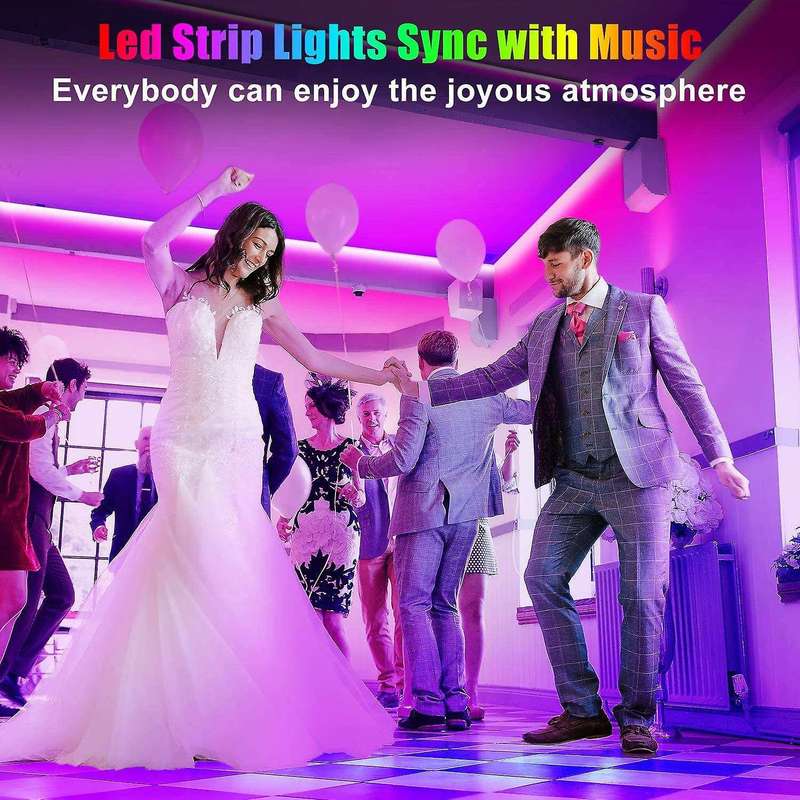 50FT Led Strip Lights Music Sync Color Changing LED Lights Strip Led Tape Lights with Phone App+20Ke