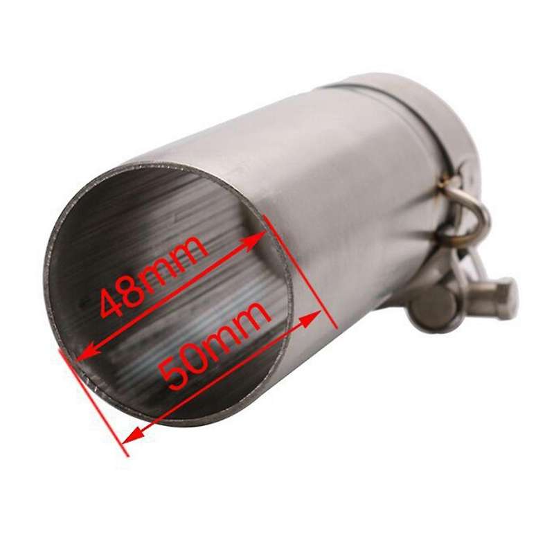 50MM Motorcycle Exhaust Muffler Middle Link Pipe System Kit for YZF R6 1998-2014