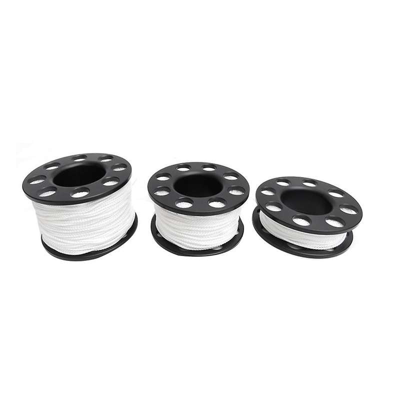 50M Scuba Diving Spool Finger Reel with Stainless Steel Double Ended Hook Equipment Cave Dive